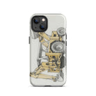 The Tractor Mugs Store iPhone 13 JCB 3C II Pencil Sketch | Tough Case for iPhone® Quality Farmers Merch