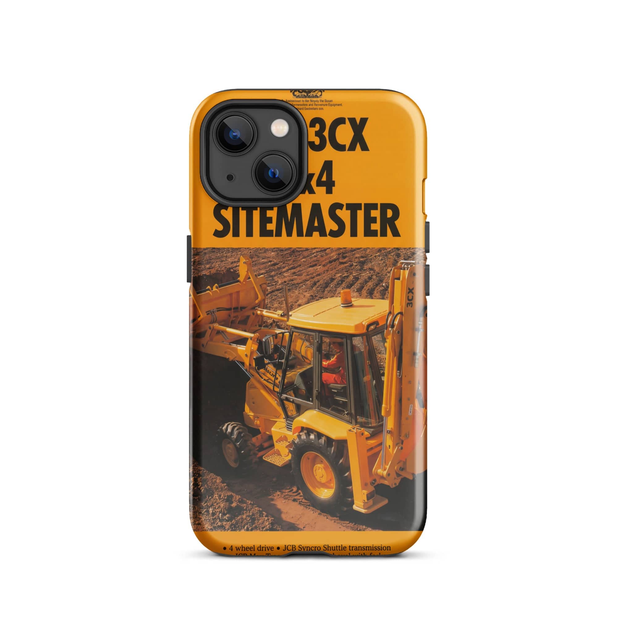 The Tractor Mugs Store iPhone 13 JCB 3CX Sitemaster Brochure | Tough Case for iPhone® Quality Farmers Merch
