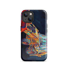 The Tractor Mugs Store iPhone 13 JCB 3CX White Cabin | Splash Art Tough Case for iPhone® Quality Farmers Merch