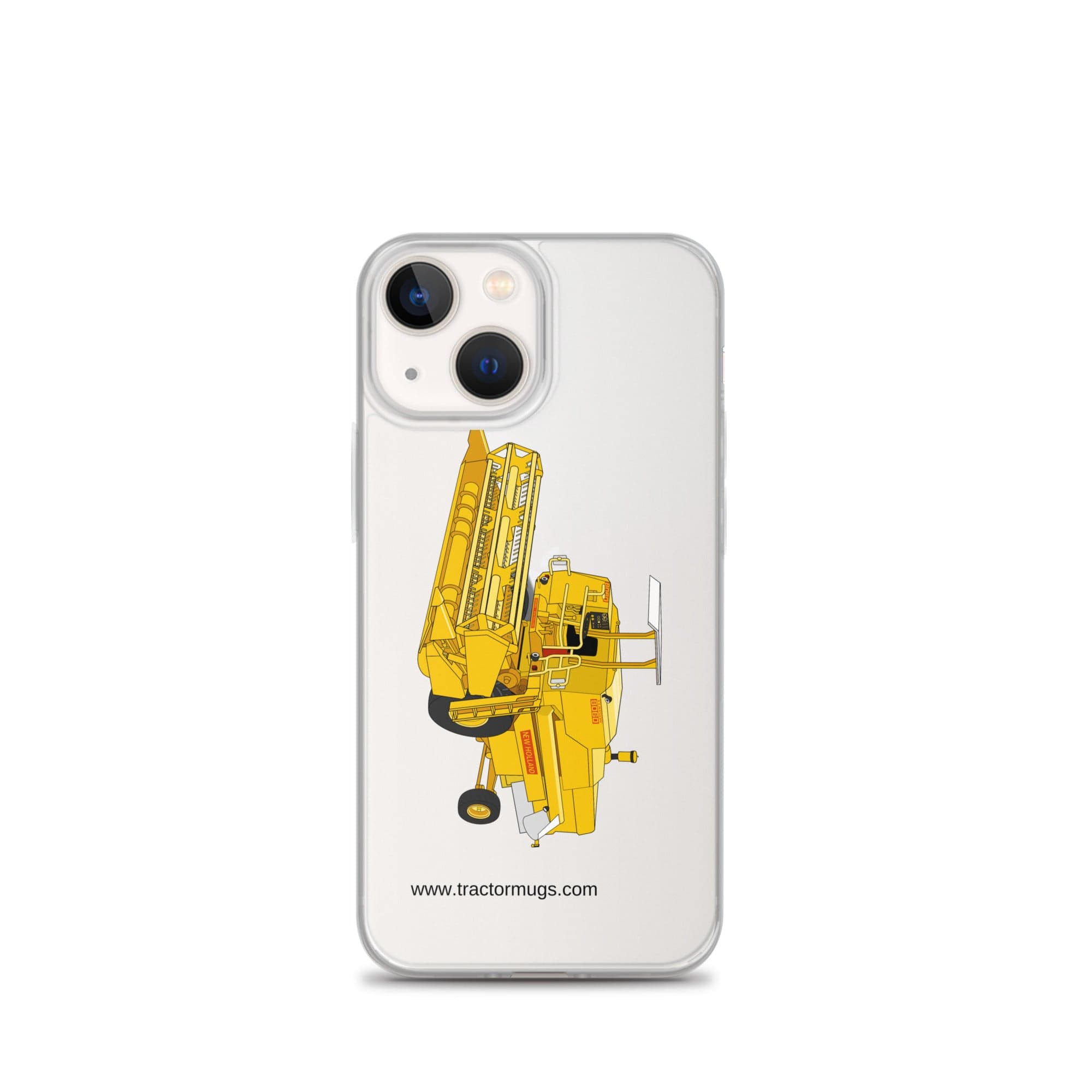 The Tractor Mugs Store iPhone 13 mini Clayson 8060 Combine Harvester | Clear Case for iPhone® Quality Farmers Merch