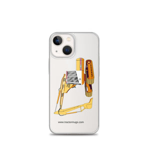 The Tractor Mugs Store iPhone 13 mini JCB 814 Super | Clear Case for iPhone® Quality Farmers Merch