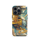 The Tractor Mugs Store iPhone 13 Pro JCB 3CX TURBO | Art Deco Tough Case for iPhone® Quality Farmers Merch
