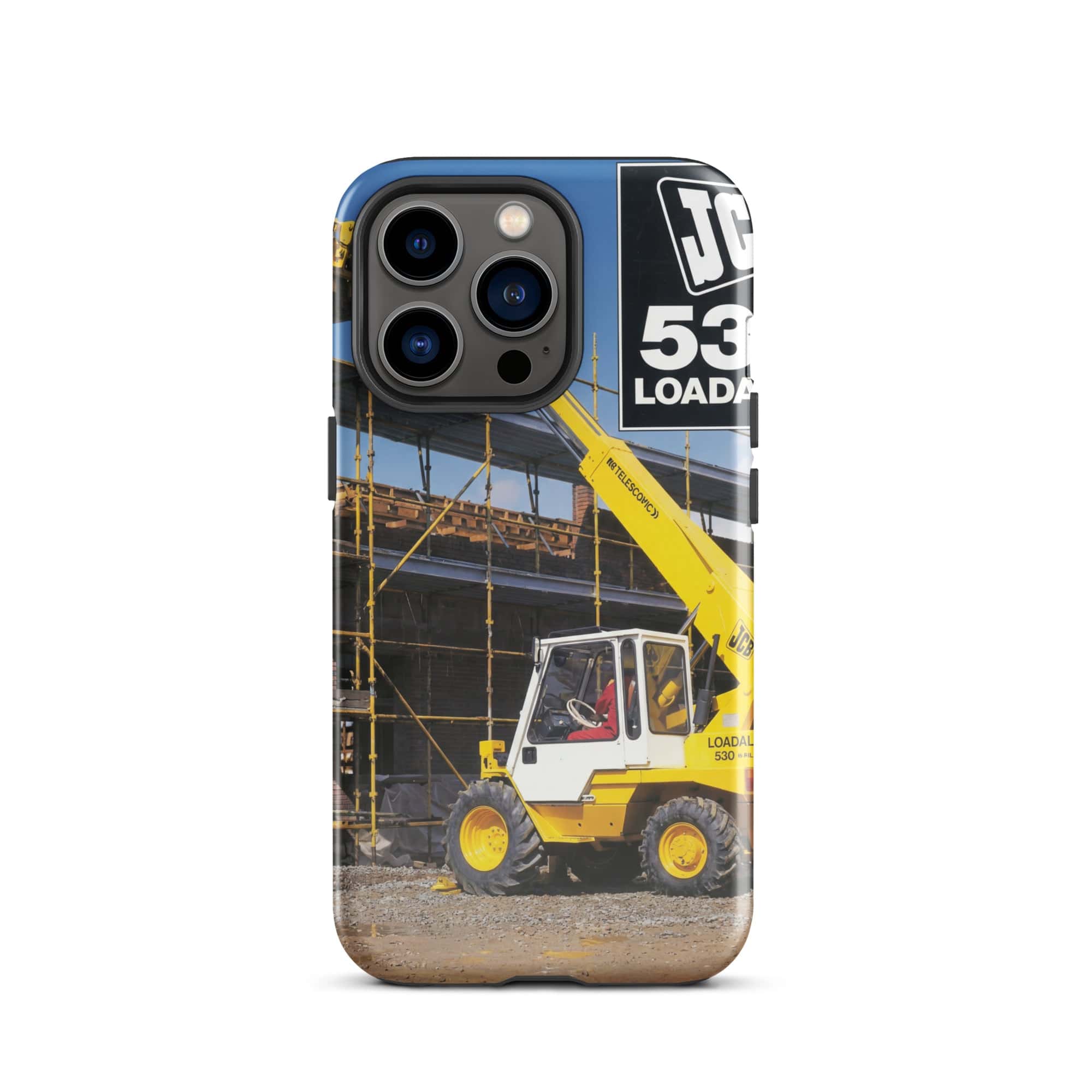 The Tractor Mugs Store iPhone 13 Pro JCB Loadall 530 Brochure | Tough Case for iPhone® Quality Farmers Merch