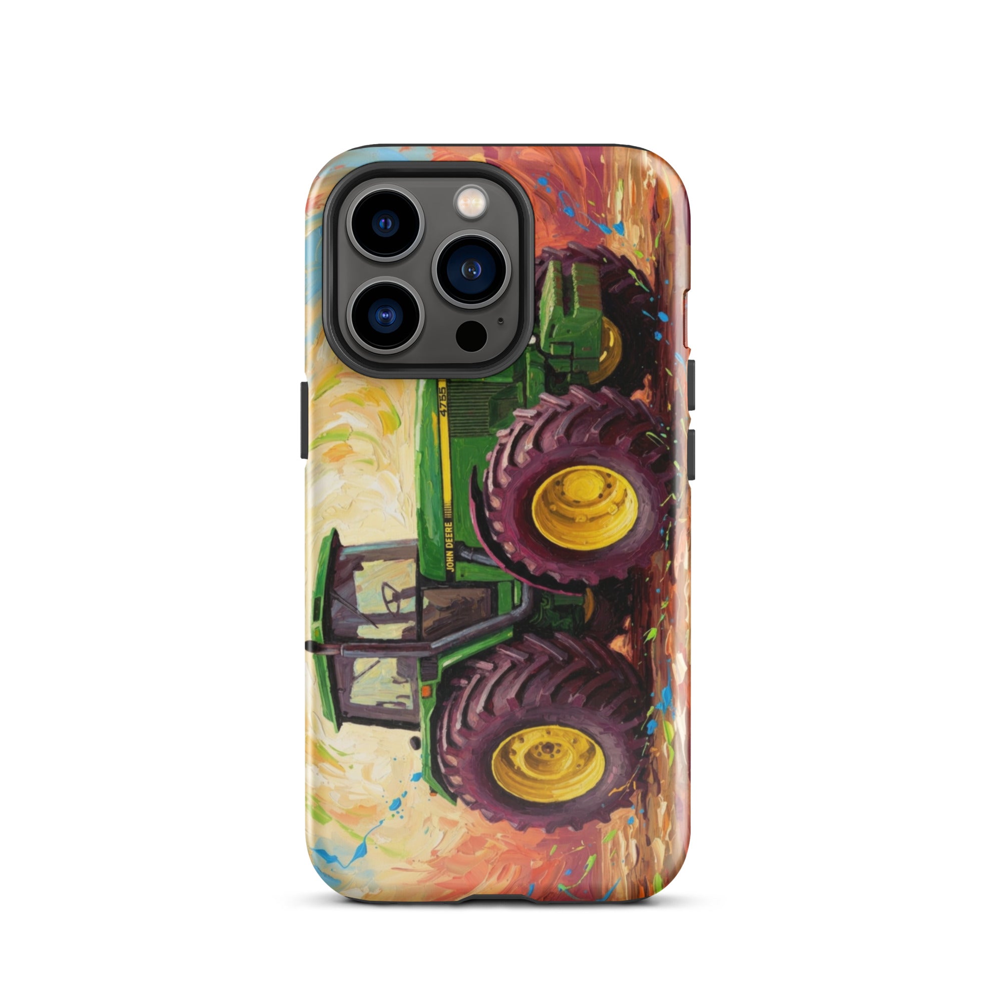 The Tractor Mugs Store iPhone 13 Pro John Deere 4755 Splash Art | Tough Case for iPhone® Quality Farmers Merch