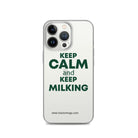 The Tractor Mugs Store iPhone 13 Pro KEEP CALM and KEEP MILKING | Clear Case for iPhone® Quality Farmers Merch