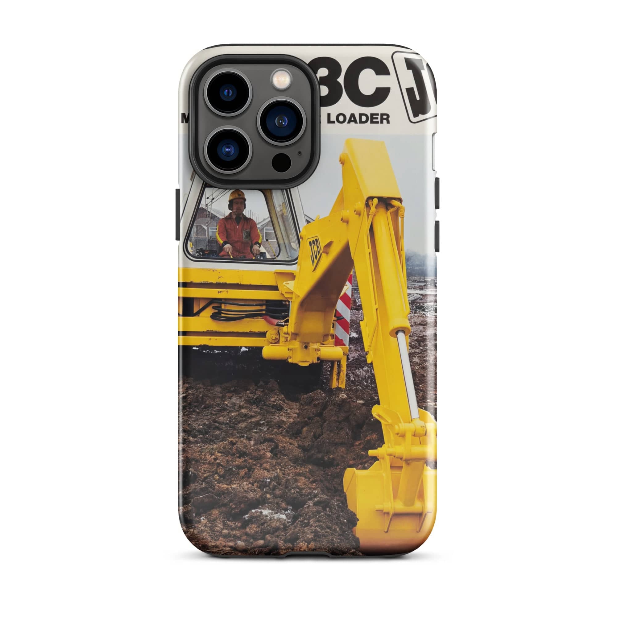 The Tractor Mugs Store iPhone 13 Pro Max JCB 3C II Advert  | Tough Case for iPhone® Quality Farmers Merch