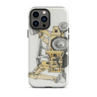 The Tractor Mugs Store iPhone 13 Pro Max JCB 3C II Pencil Sketch | Tough Case for iPhone® Quality Farmers Merch