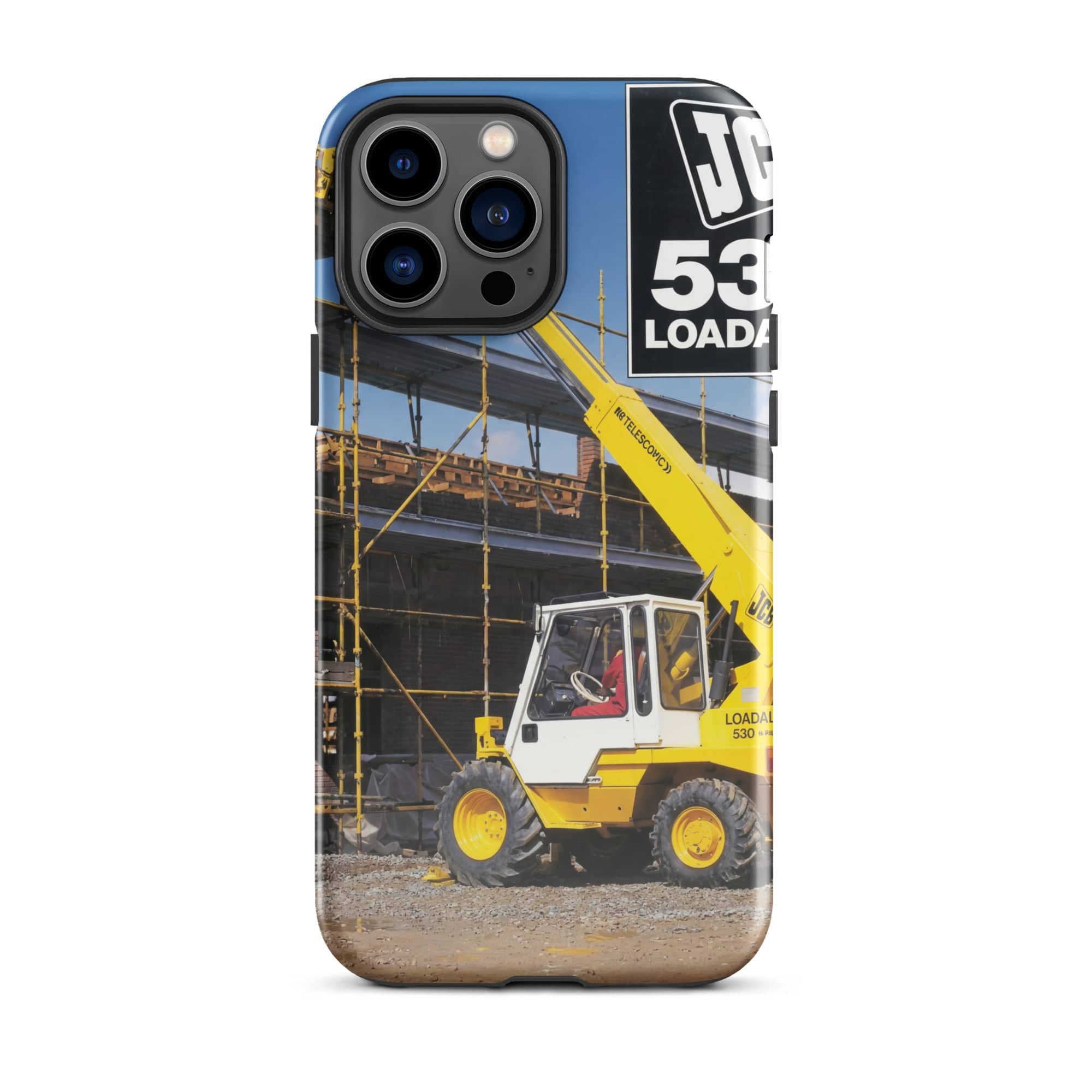 The Tractor Mugs Store iPhone 13 Pro Max JCB Loadall 530 Brochure | Tough Case for iPhone® Quality Farmers Merch