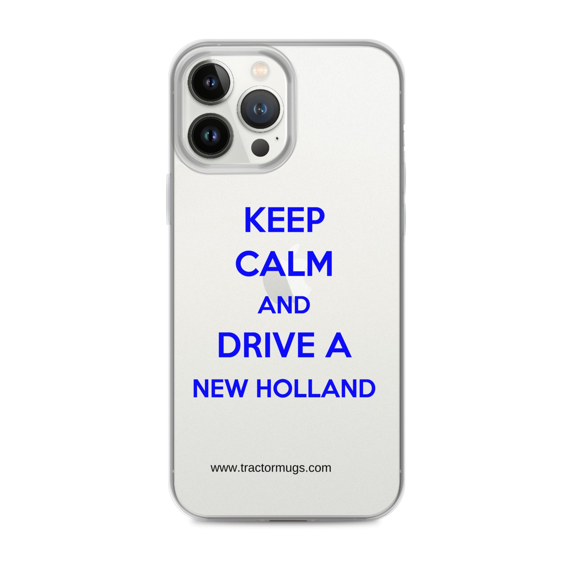 The Tractor Mugs Store iPhone 13 Pro Max Keep Calm New Holland | Clear Case for iPhone® Quality Farmers Merch