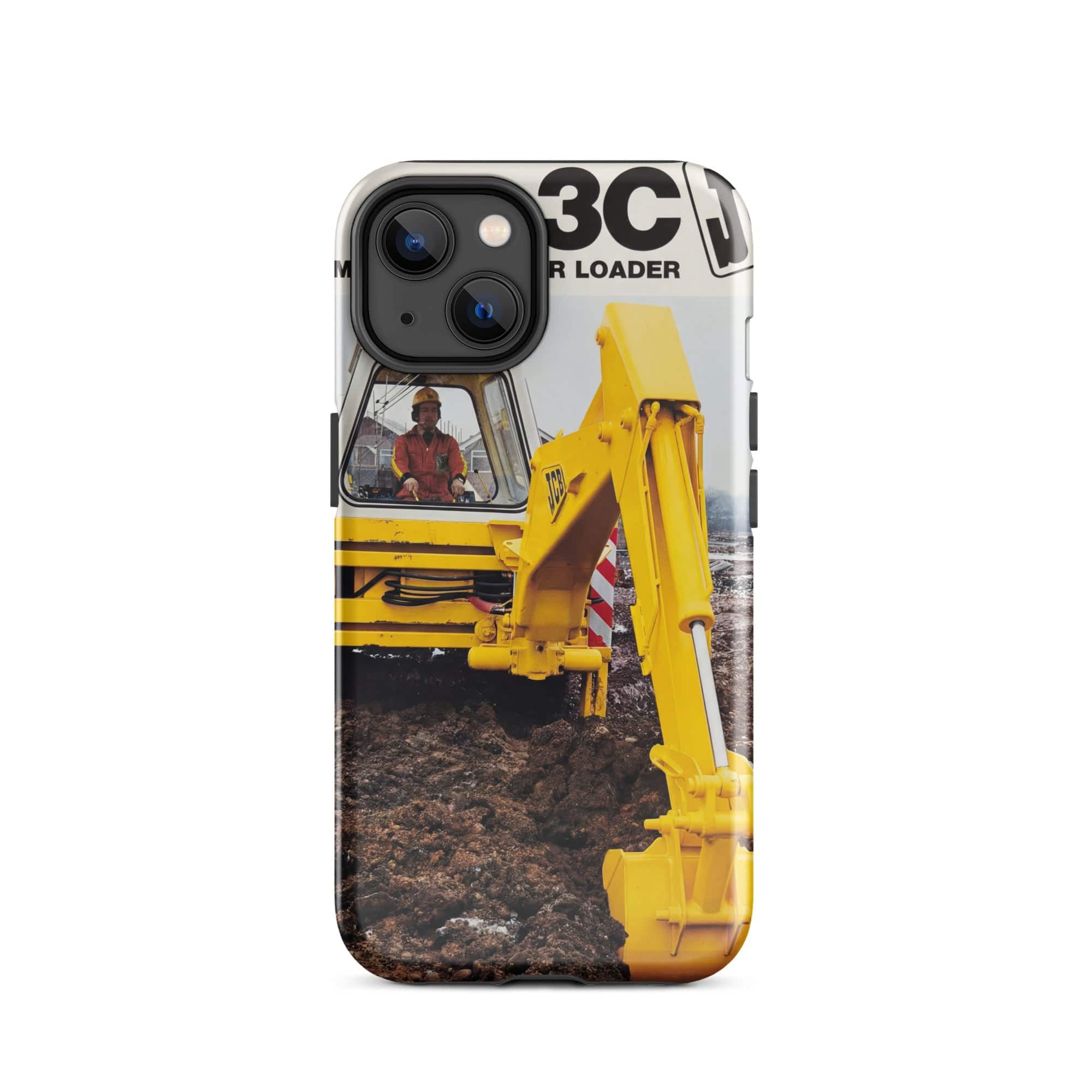 The Tractor Mugs Store iPhone 14 JCB 3C II Advert  | Tough Case for iPhone® Quality Farmers Merch