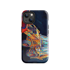 The Tractor Mugs Store iPhone 14 JCB 3CX White Cabin | Splash Art Tough Case for iPhone® Quality Farmers Merch