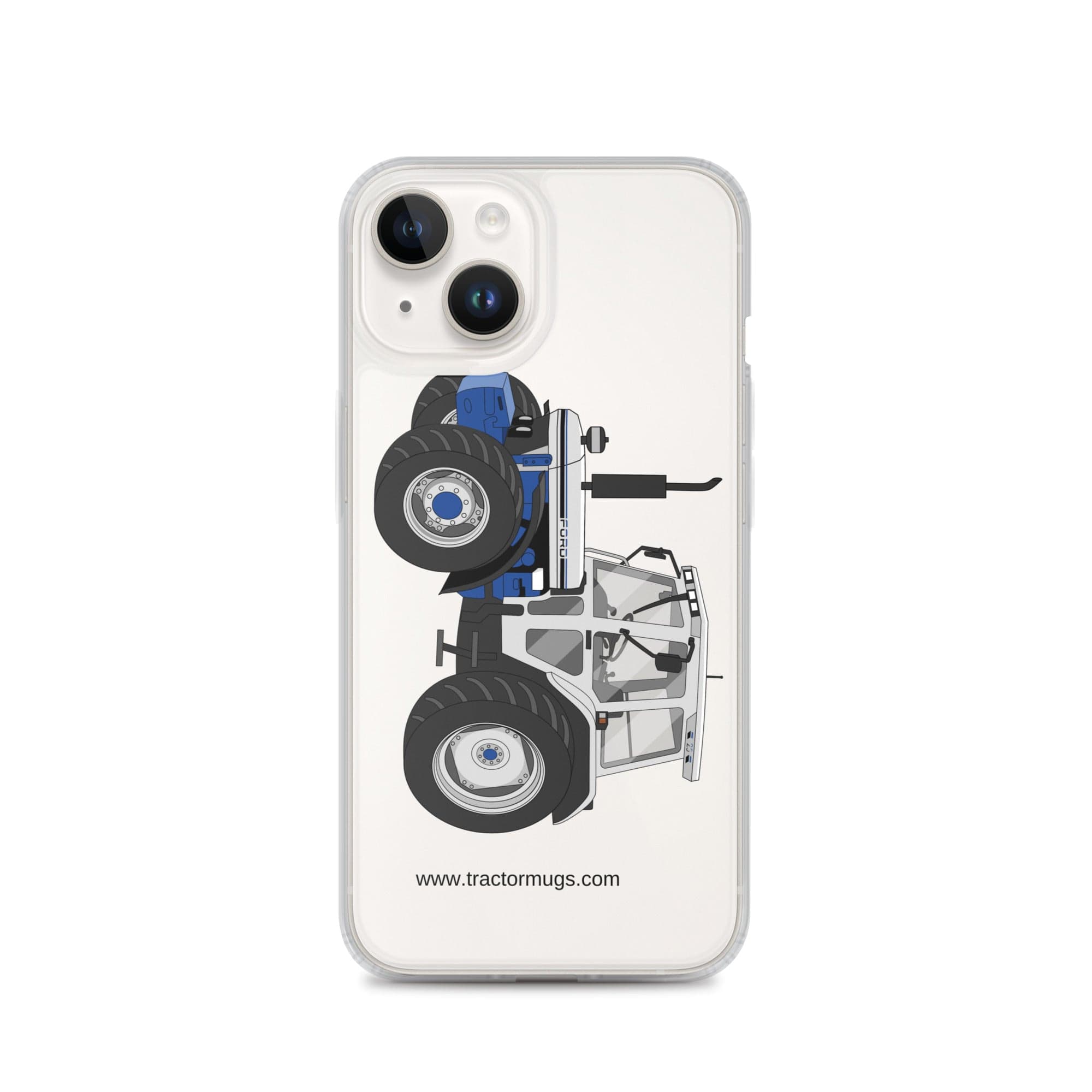 The Tractor Mugs Store iPhone 14 Jubilee Edition Silver Tractor | Clear Case for iPhone® Quality Farmers Merch