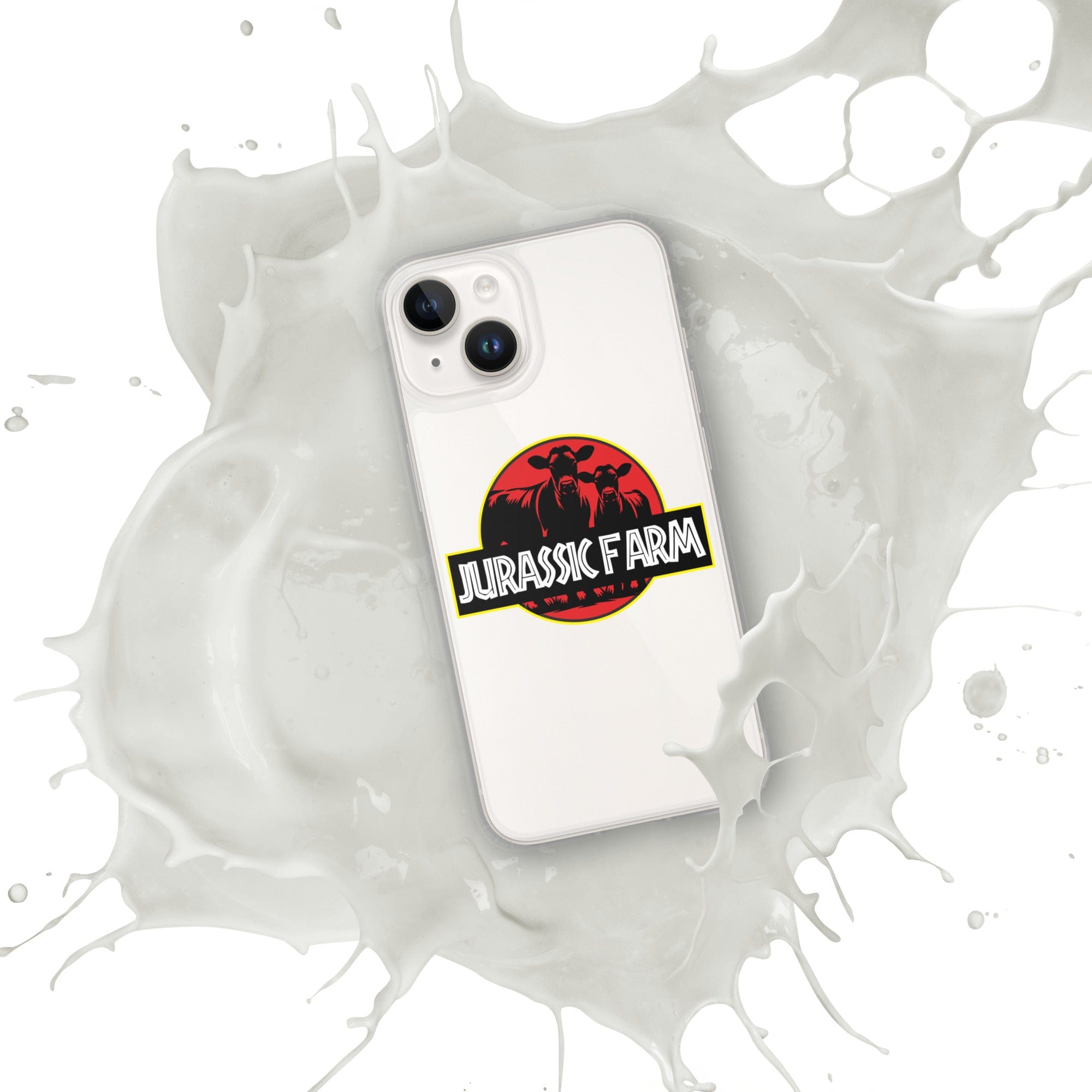 The Tractor Mugs Store iPhone 14 JURASSIC FARM | Clear Case for iPhone® Quality Farmers Merch