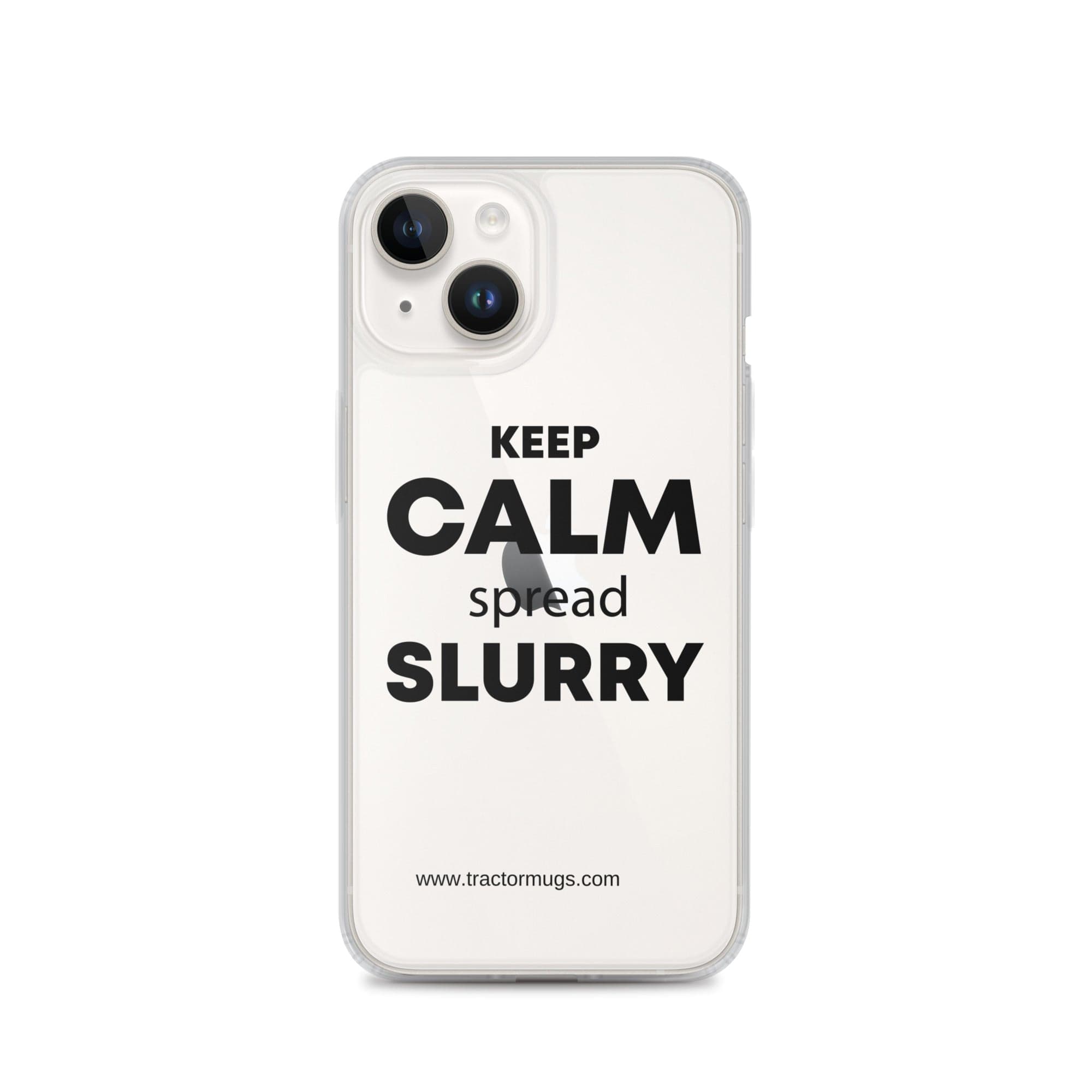 The Tractor Mugs Store iPhone 14 KEEP CALM spread SLURRY | Clear Case for iPhone® Quality Farmers Merch