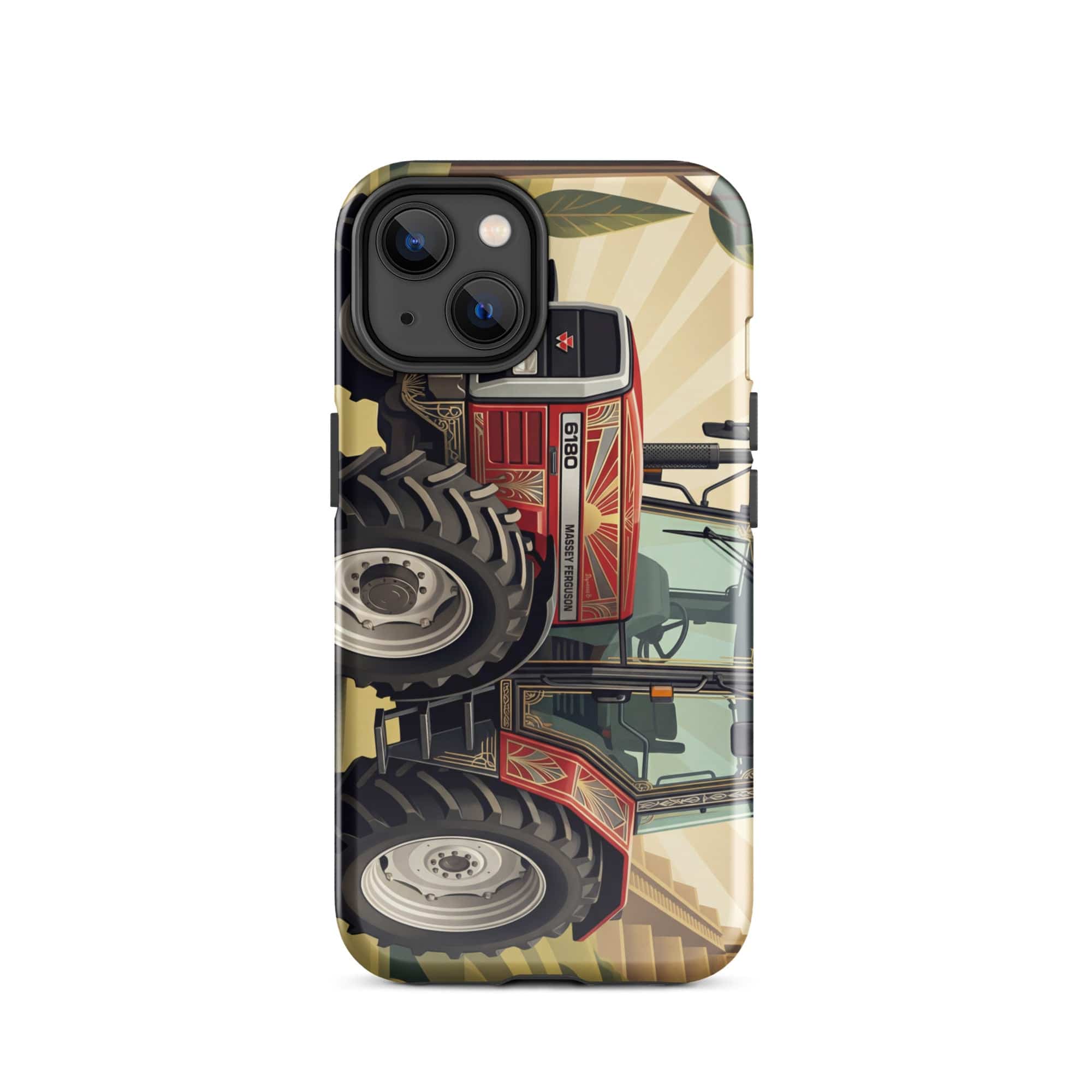 The Tractor Mugs Store iPhone 14 Massey Ferguson 6180 | Art Deco Tough Case for iPhone® Quality Farmers Merch