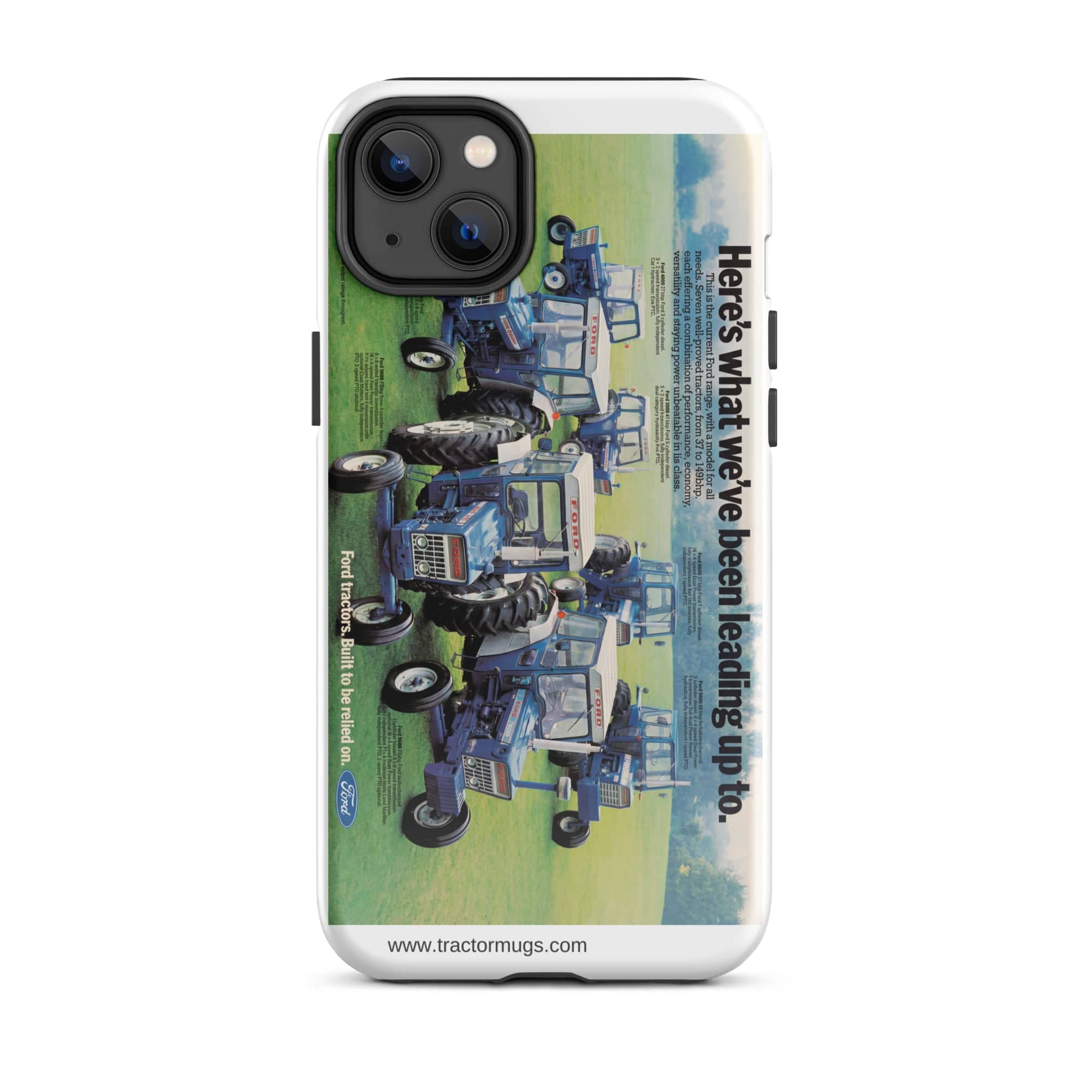 The Tractor Mugs Store iPhone 14 Plus Ford '000 Series Advert | Tough Case for iPhone® Quality Farmers Merch