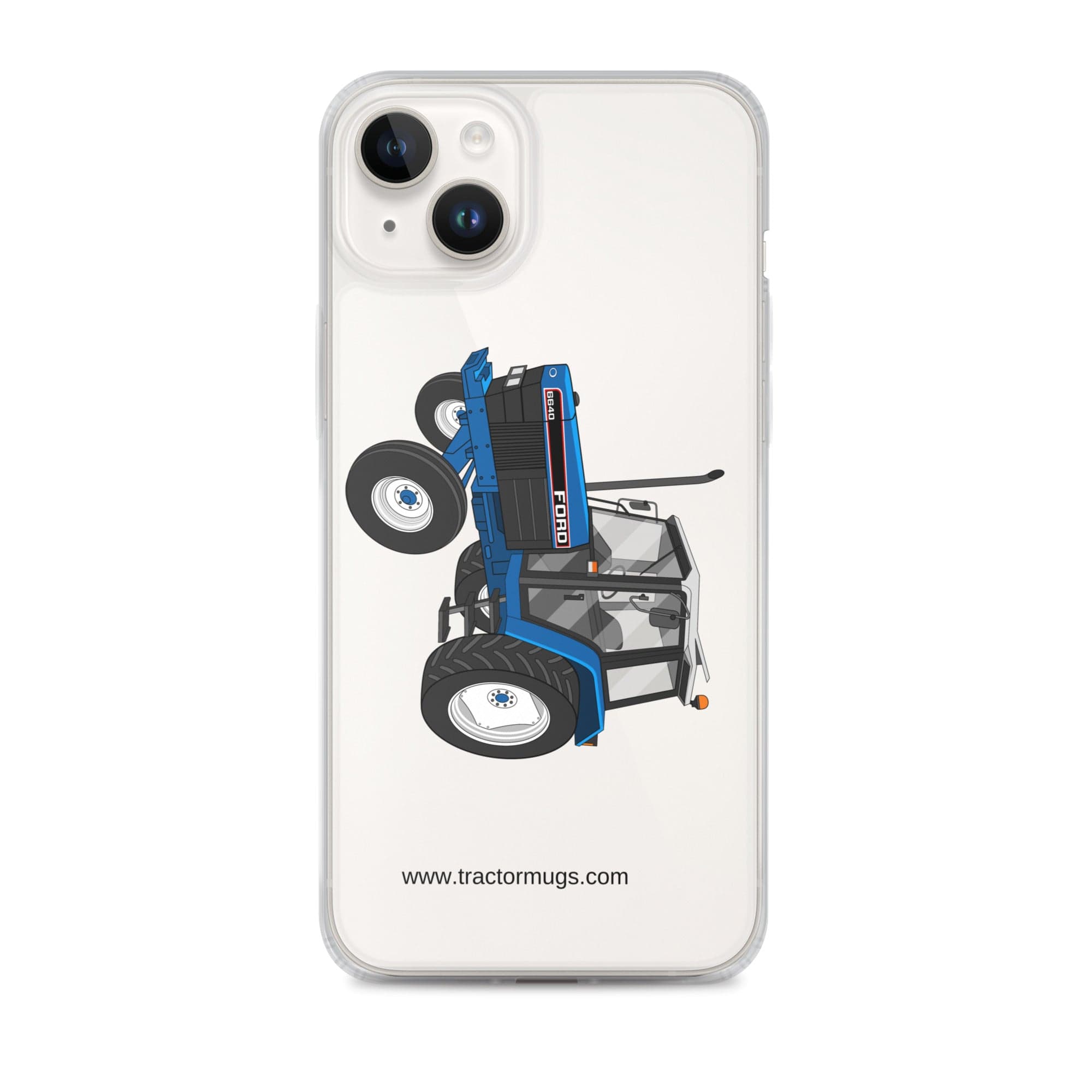 The Tractor Mugs Store iPhone 14 Plus Ford 6640 2WD | Clear Case for iPhone® Quality Farmers Merch