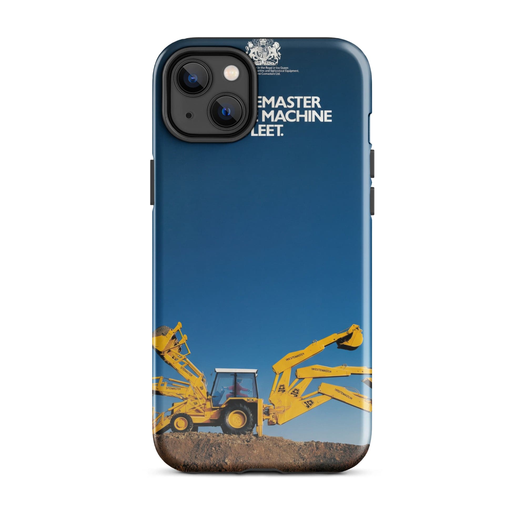 The Tractor Mugs Store iPhone 14 Plus JCB 3CX Sitemaster Advert (1988) | Tough Case for iPhone® Quality Farmers Merch