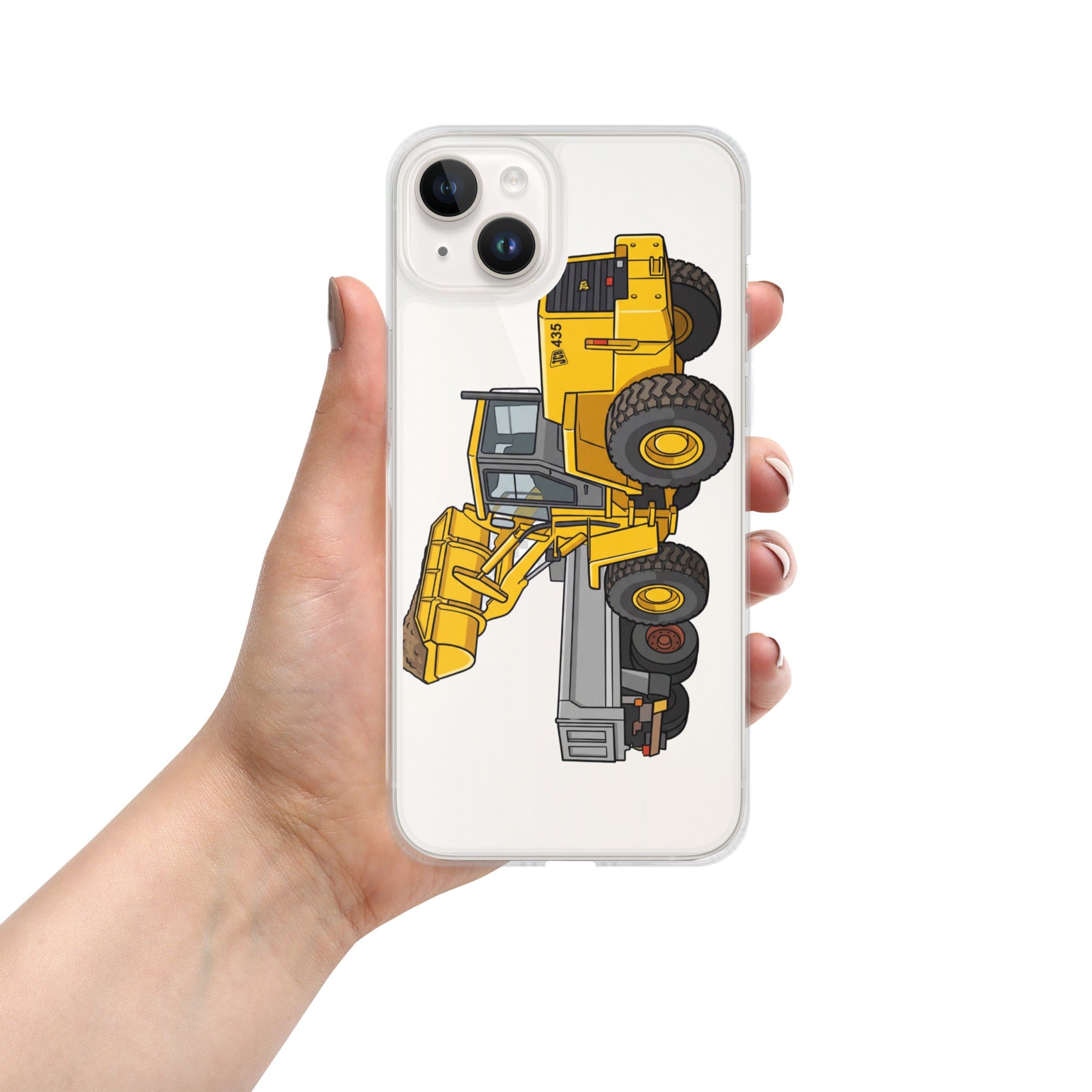 The Tractor Mugs Store iPhone 14 Plus JCB 435 Loader | Clear Case for iPhone® Quality Farmers Merch
