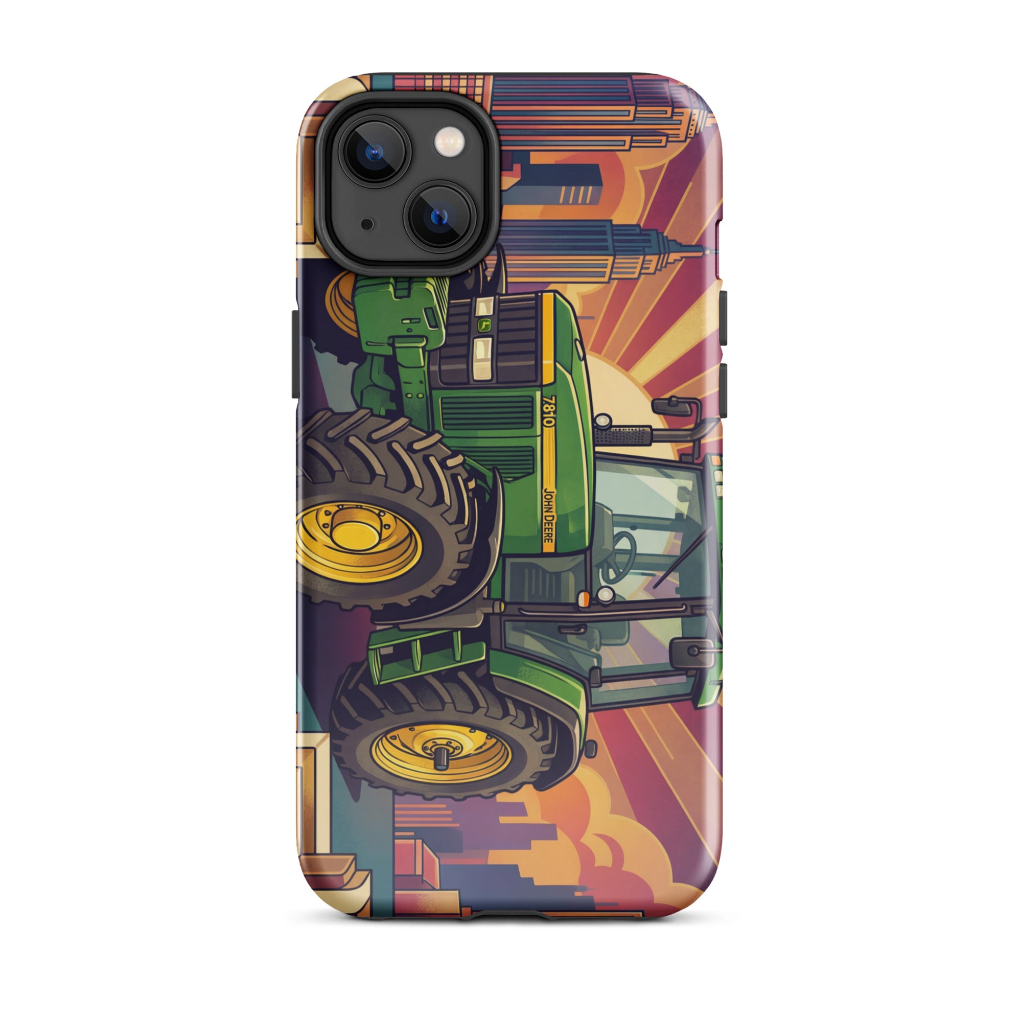 The Tractor Mugs Store iPhone 14 Plus John Deere 7810 | Art Deco Tough Case for iPhone® Quality Farmers Merch