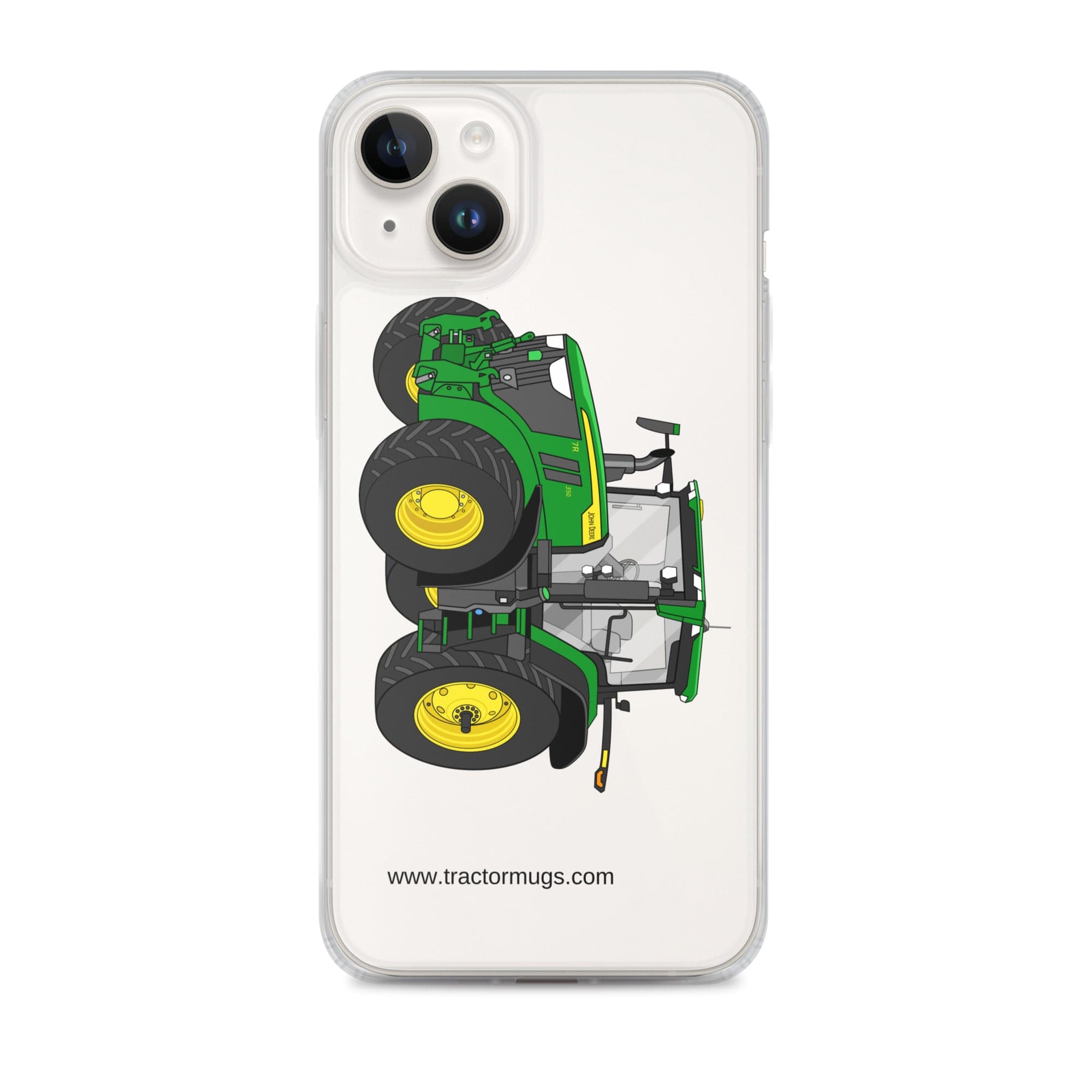 The Tractor Mugs Store iPhone 14 Plus John Deere 7R 350 Aut Power | Clear Case for iPhone® Quality Farmers Merch