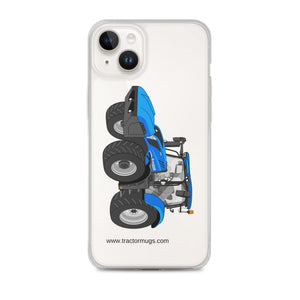 The Tractor Mugs Store iPhone 14 Plus New Holland T6 180 Methane | Clear Case for iPhone® Quality Farmers Merch