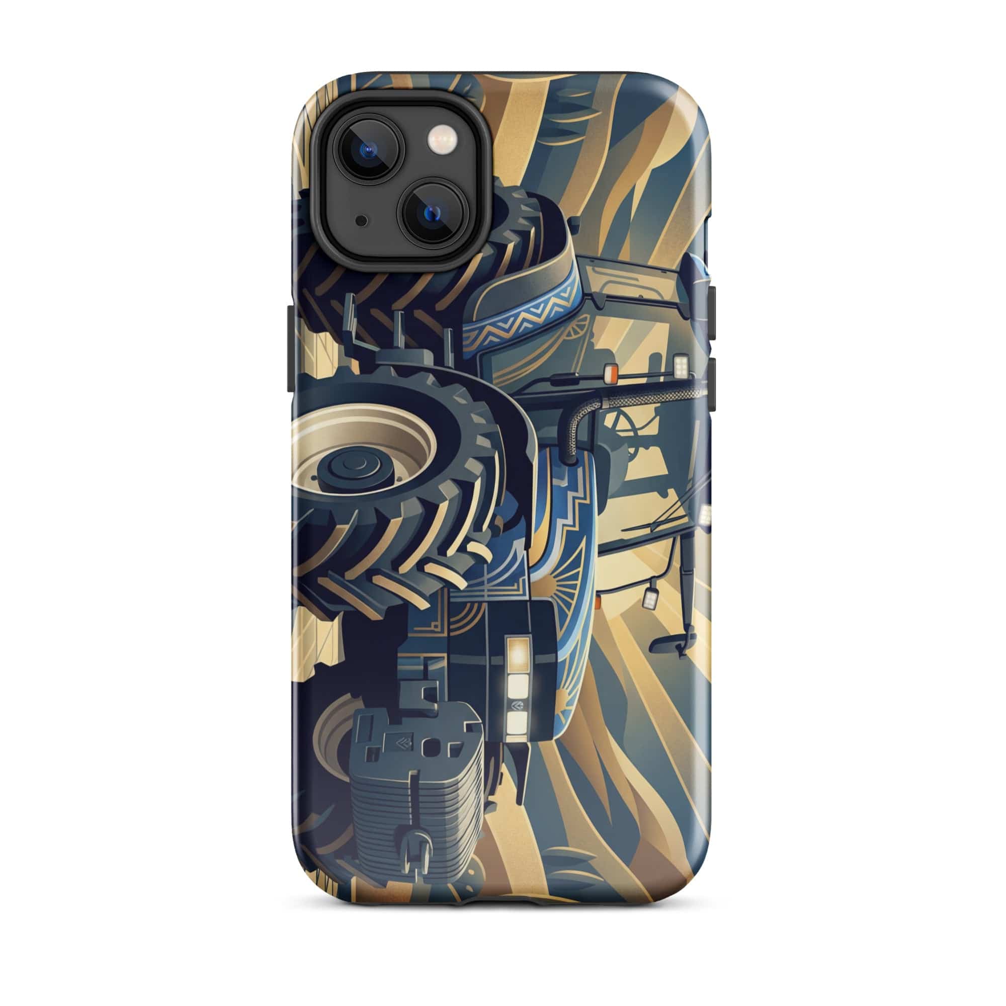 The Tractor Mugs Store iPhone 14 Plus New Holland TM 155  | Art Deco Tough Case for iPhone® Quality Farmers Merch