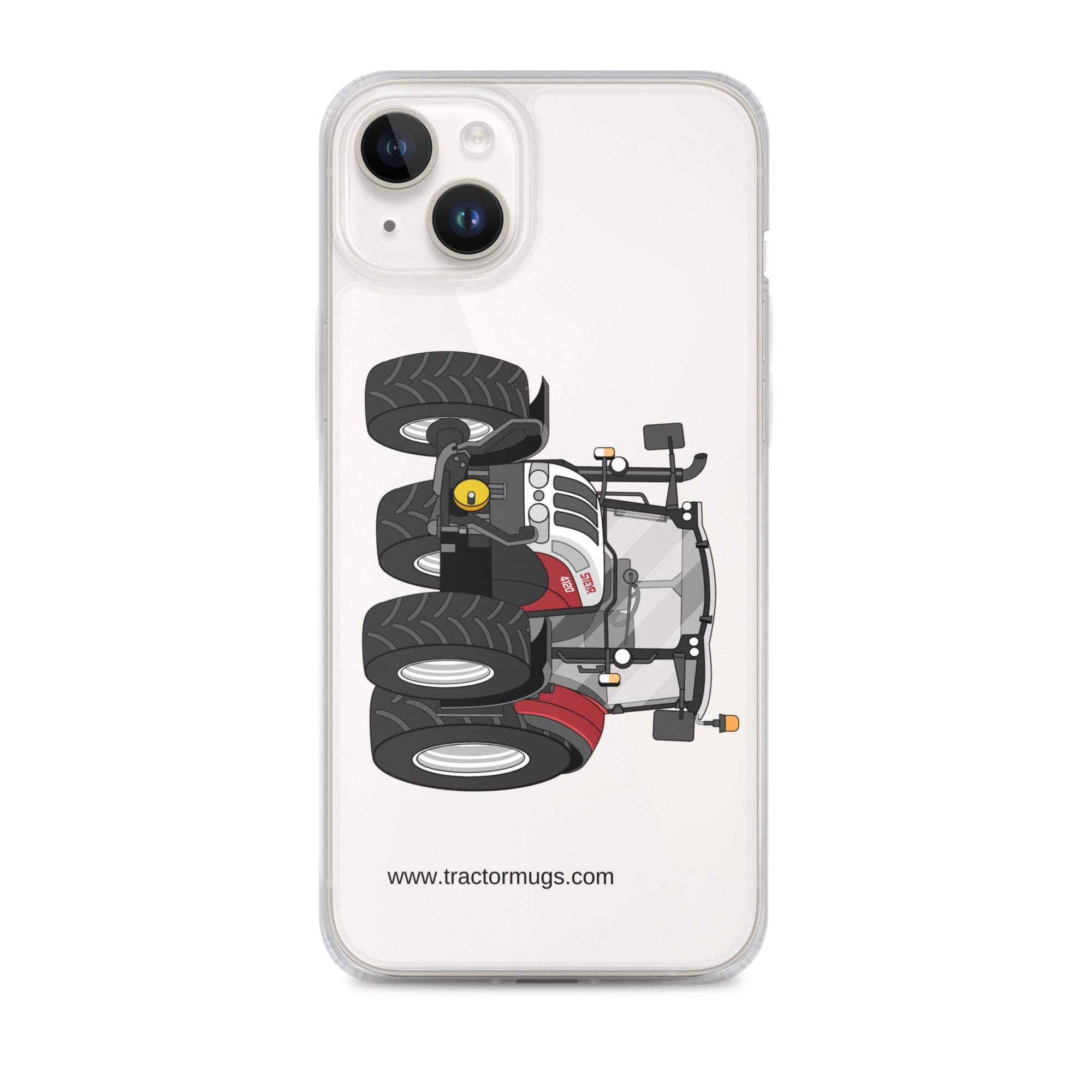 The Tractor Mugs Store iPhone 14 Plus Steyr 4120 Plus | Clear Case for iPhone® Quality Farmers Merch