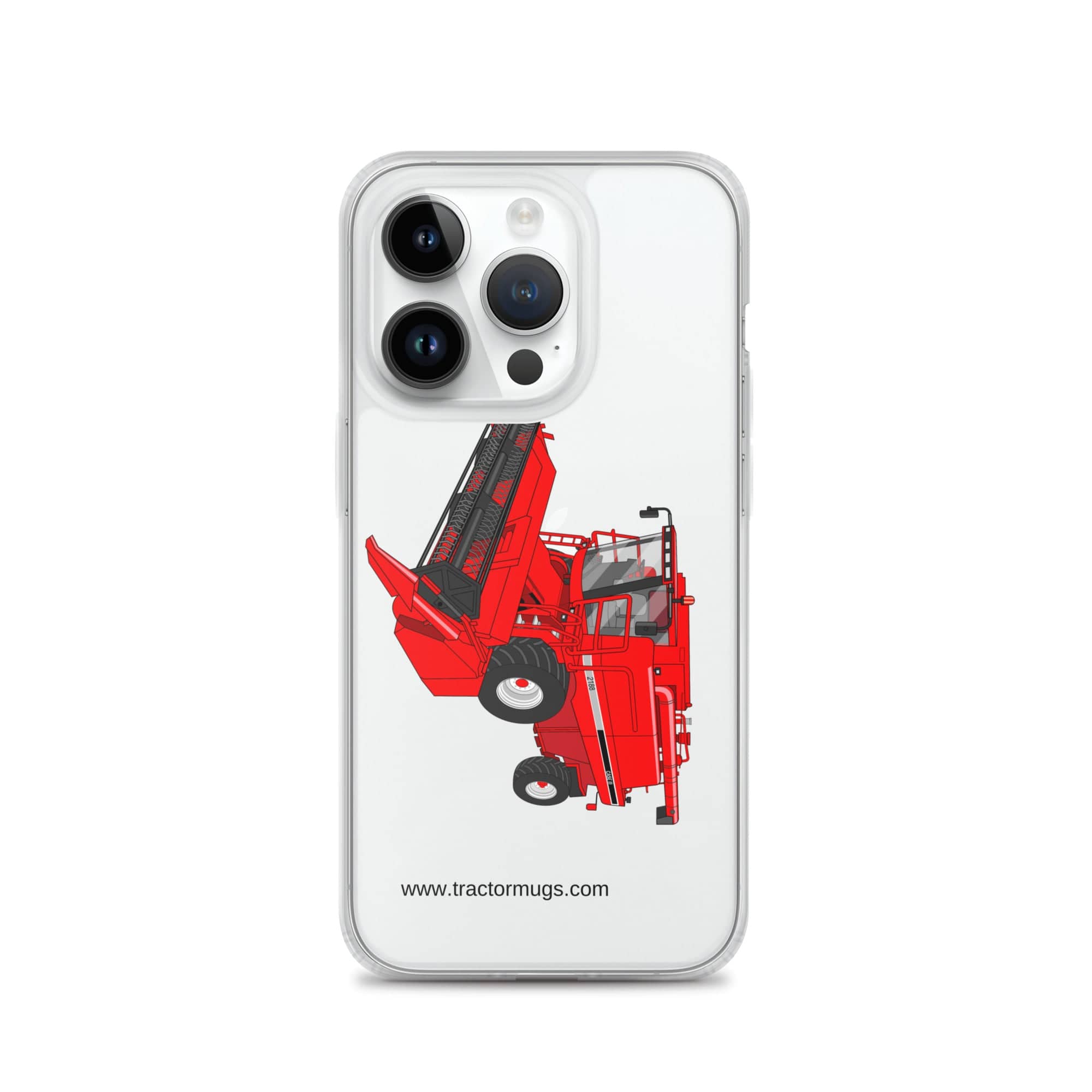 The Tractor Mugs Store iPhone 14 Pro Case IH Axial Flow 2188 Harvester | Clear Case for iPhone® Quality Farmers Merch