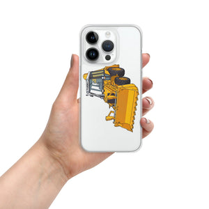 The Tractor Mugs Store iPhone 14 Pro JCB Grey Cab TURBO | Clear Case for iPhone® Quality Farmers Merch