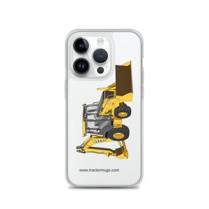 The Tractor Mugs Store iPhone 14 Pro John Deere 410G Backhoe | Clear Case for iPhone® Quality Farmers Merch