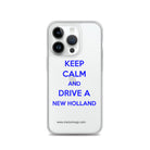 The Tractor Mugs Store iPhone 14 Pro Keep Calm New Holland | Clear Case for iPhone® Quality Farmers Merch