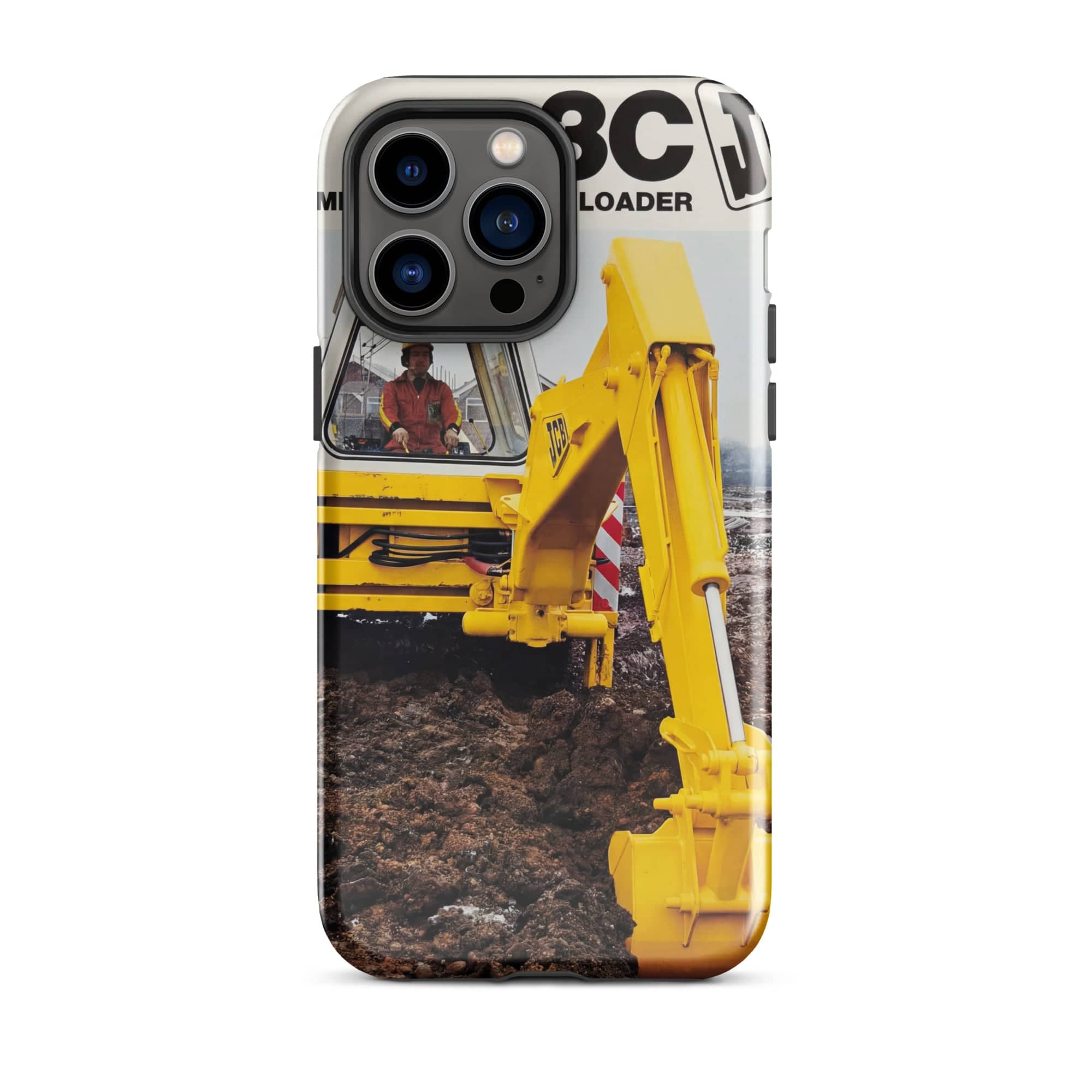 The Tractor Mugs Store iPhone 14 Pro Max JCB 3C II Advert  | Tough Case for iPhone® Quality Farmers Merch