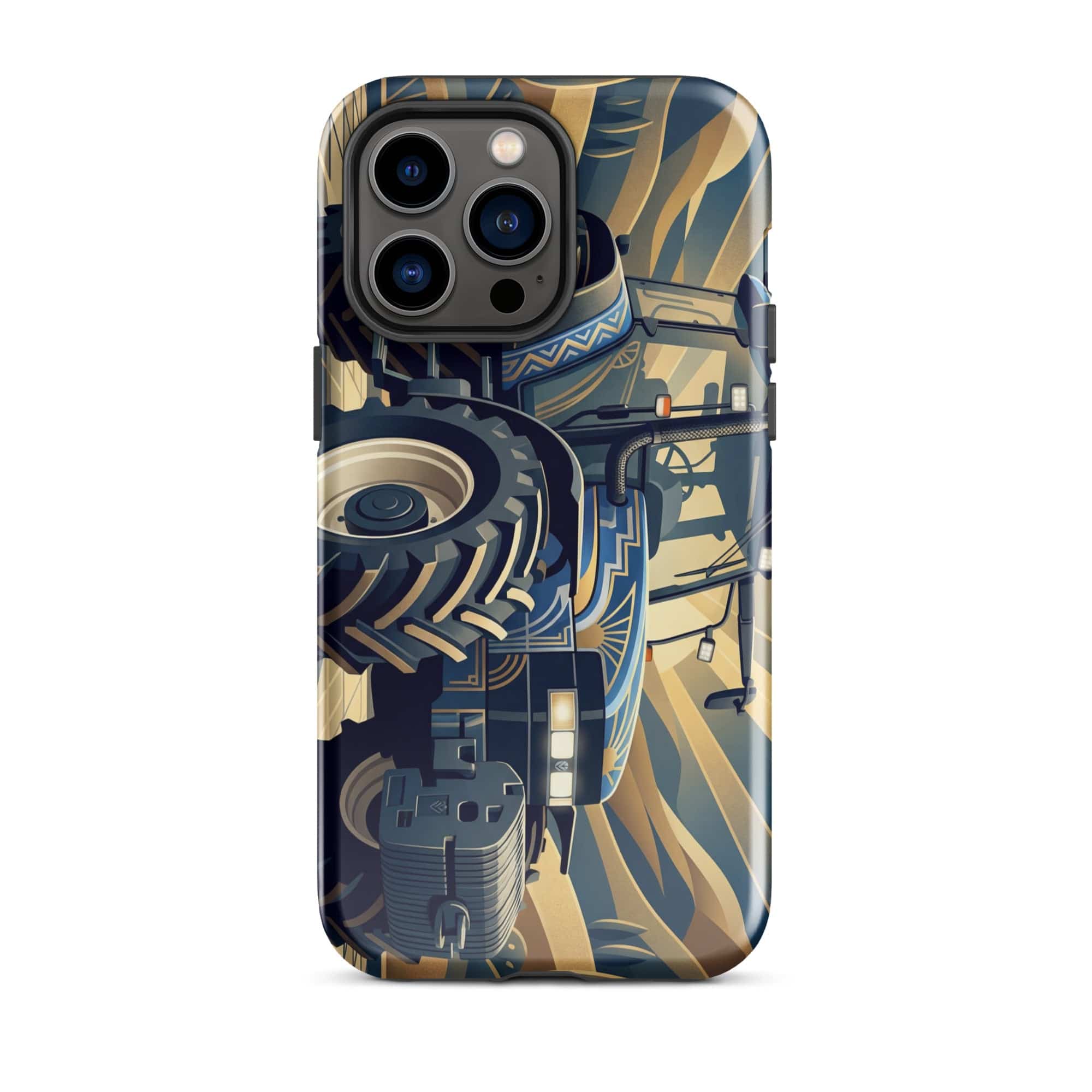 The Tractor Mugs Store iPhone 14 Pro Max New Holland TM 155  | Art Deco Tough Case for iPhone® Quality Farmers Merch