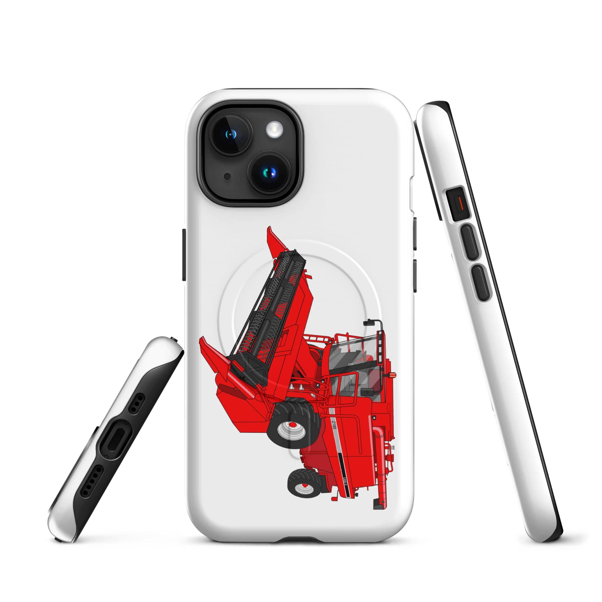 The Tractor Mugs Store iPhone 15 Case IH Axial Flow 2188 Harvester | MagSafe® tough case for iPhone® Quality Farmers Merch