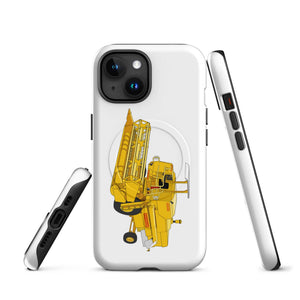 The Tractor Mugs Store iPhone 15 Clayson 8060 Combine Harvester | MagSafe® tough case for iPhone® Quality Farmers Merch