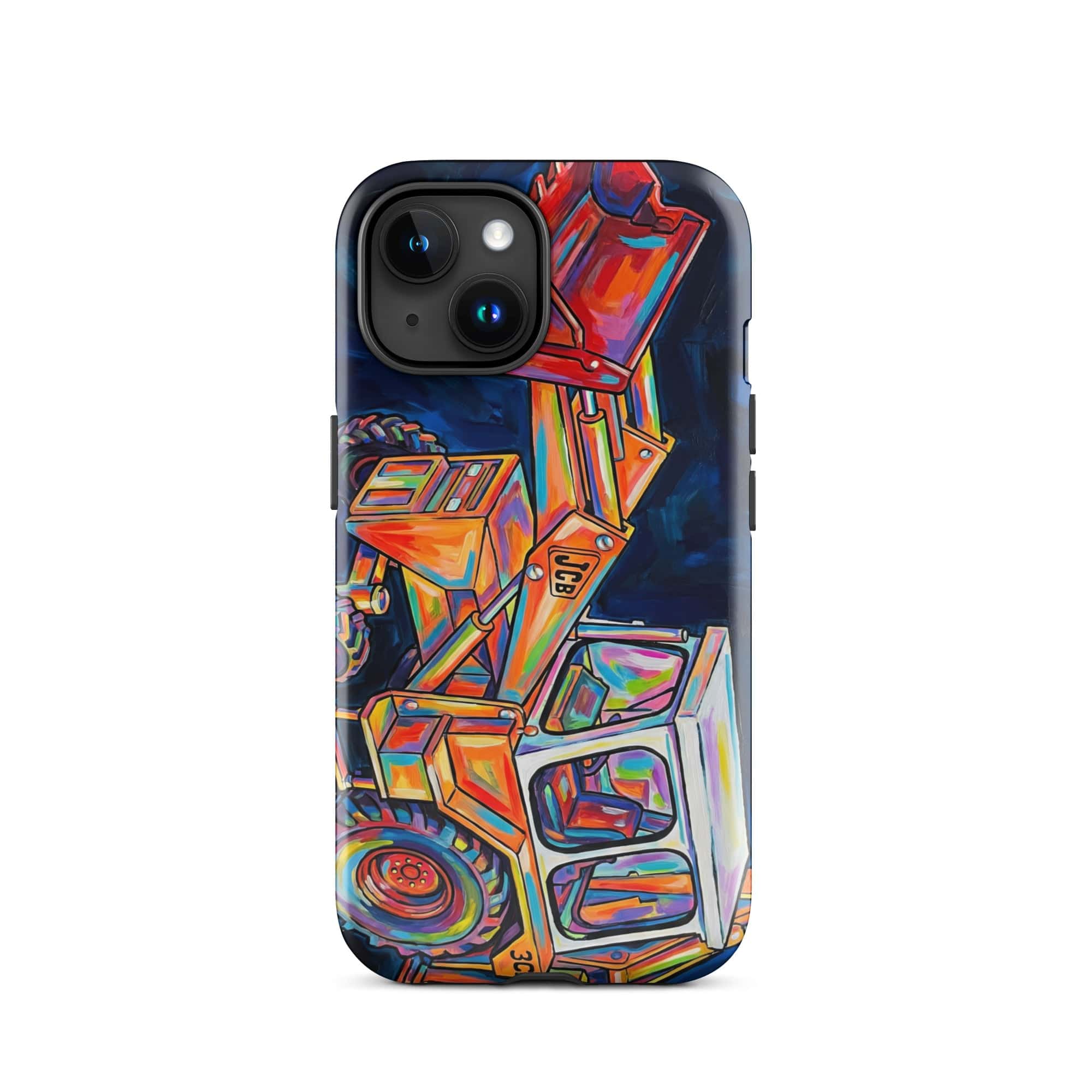 The Tractor Mugs Store iPhone 15 JCB 3C II | Splash Art Tough Case for iPhone® Quality Farmers Merch