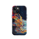 The Tractor Mugs Store iPhone 15 JCB 3CX White Cabin | Splash Art Tough Case for iPhone® Quality Farmers Merch