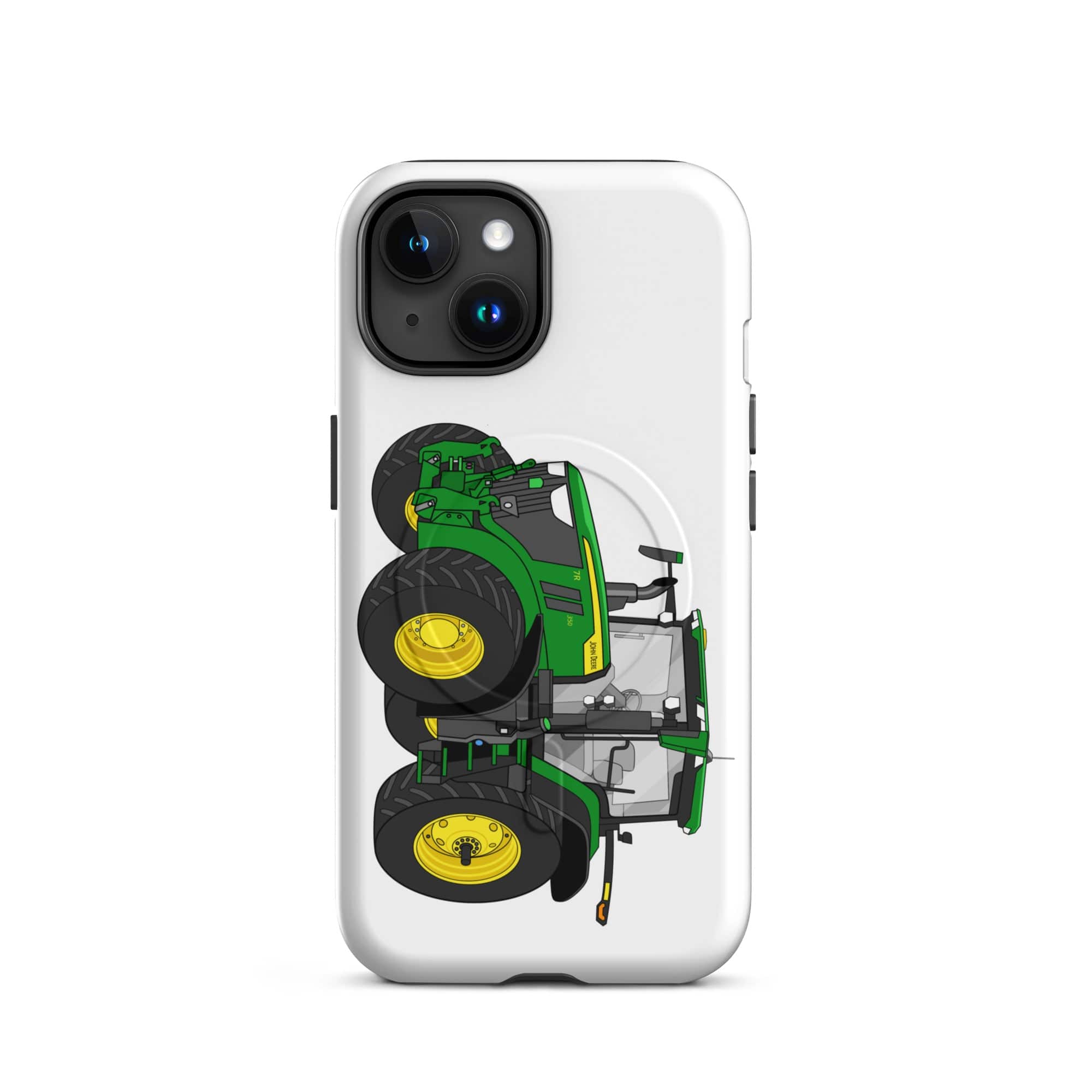 The Tractor Mugs Store iPhone 15 John Deere 7R 350 Auto Power | MagSafe® tough case for iPhone® Quality Farmers Merch