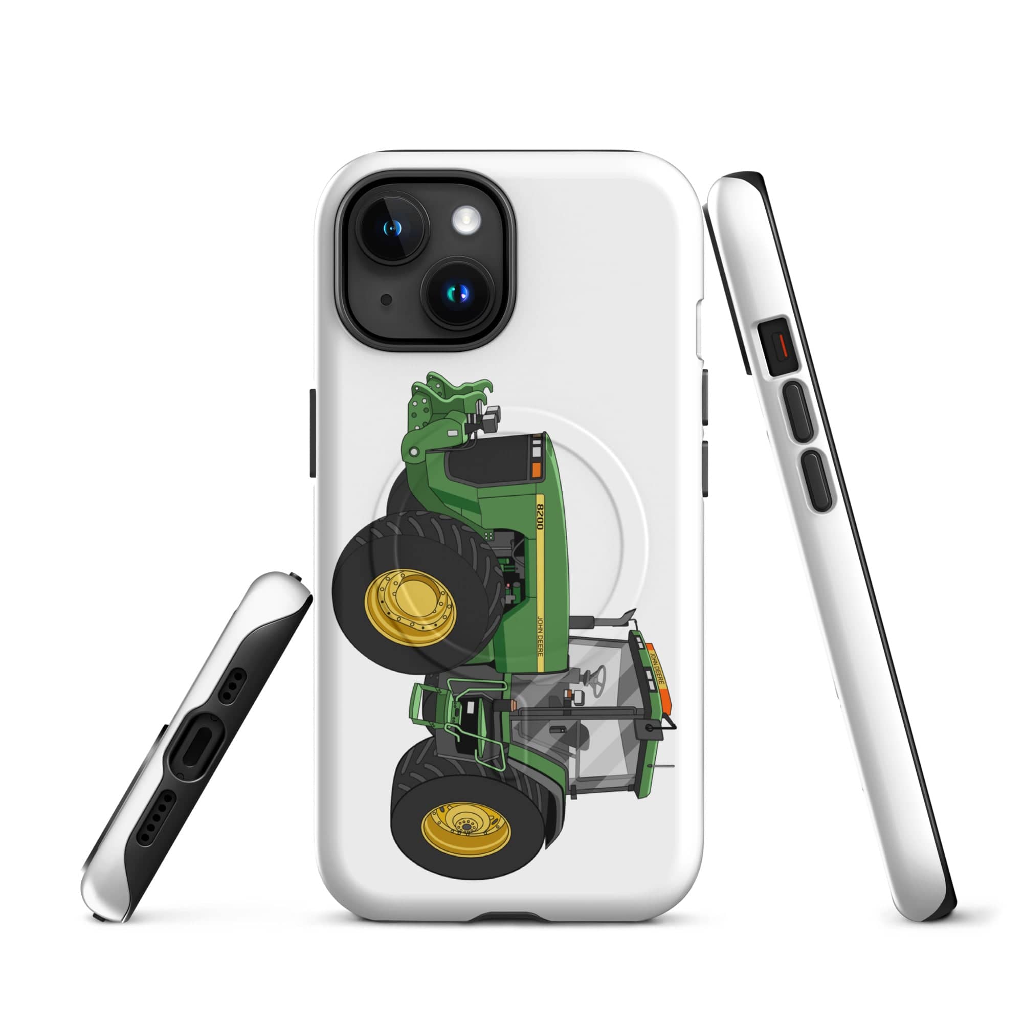 The Tractor Mugs Store iPhone 15 John Deere 8200 | MagSafe® tough case for iPhone® Quality Farmers Merch