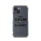 The Tractor Mugs Store iPhone 15 KEEP CALM spread SLURRY | Clear Case for iPhone® Quality Farmers Merch