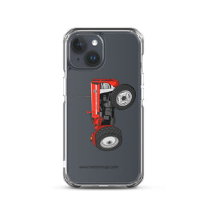 The Tractor Mugs Store iPhone 15 Massey Ferguson 135 with cab  |  Clear Case for iPhone® Quality Farmers Merch