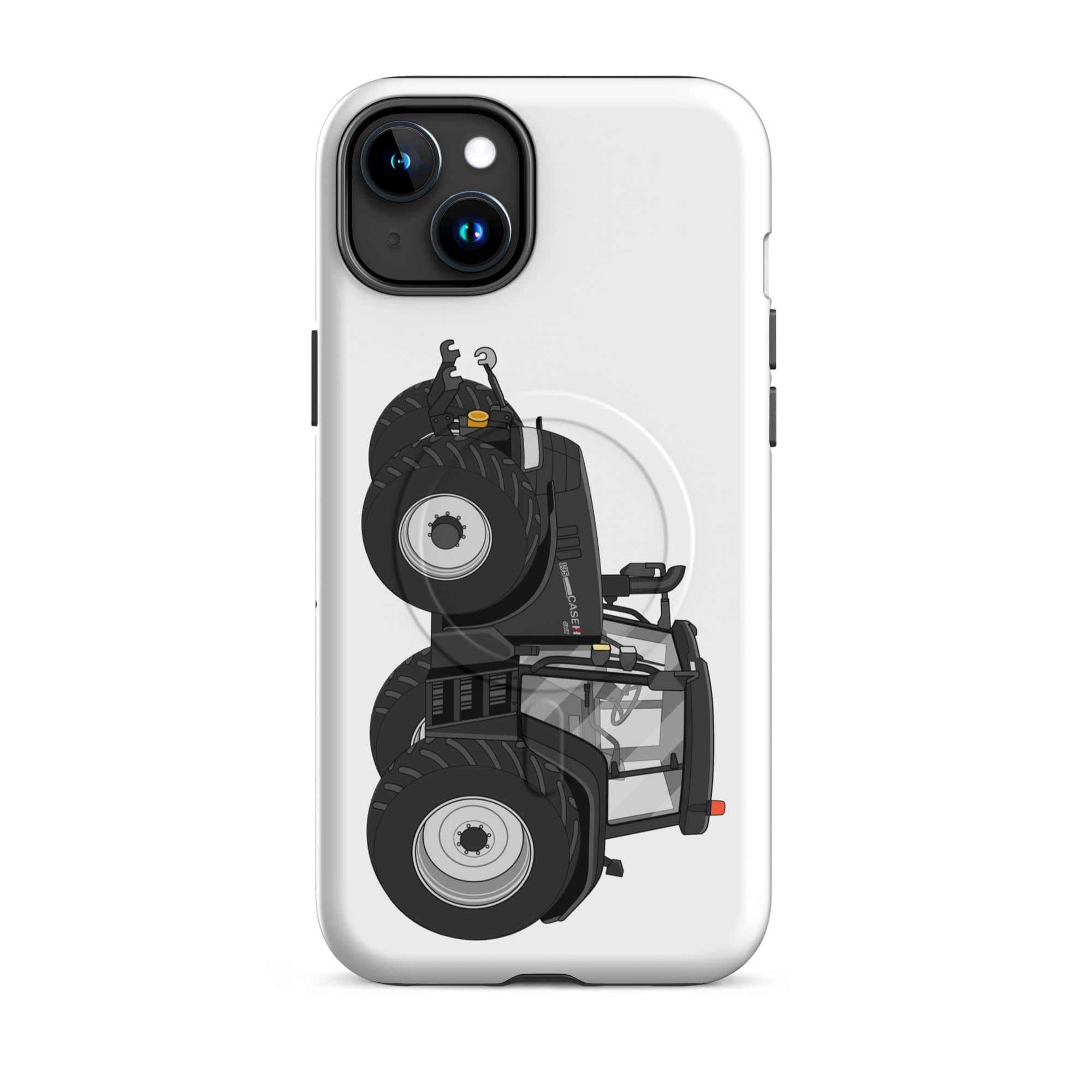 The Tractor Mugs Store iPhone 15 Plus Case IH 195 CVX Black | MagSafe® tough case for iPhone® Quality Farmers Merch