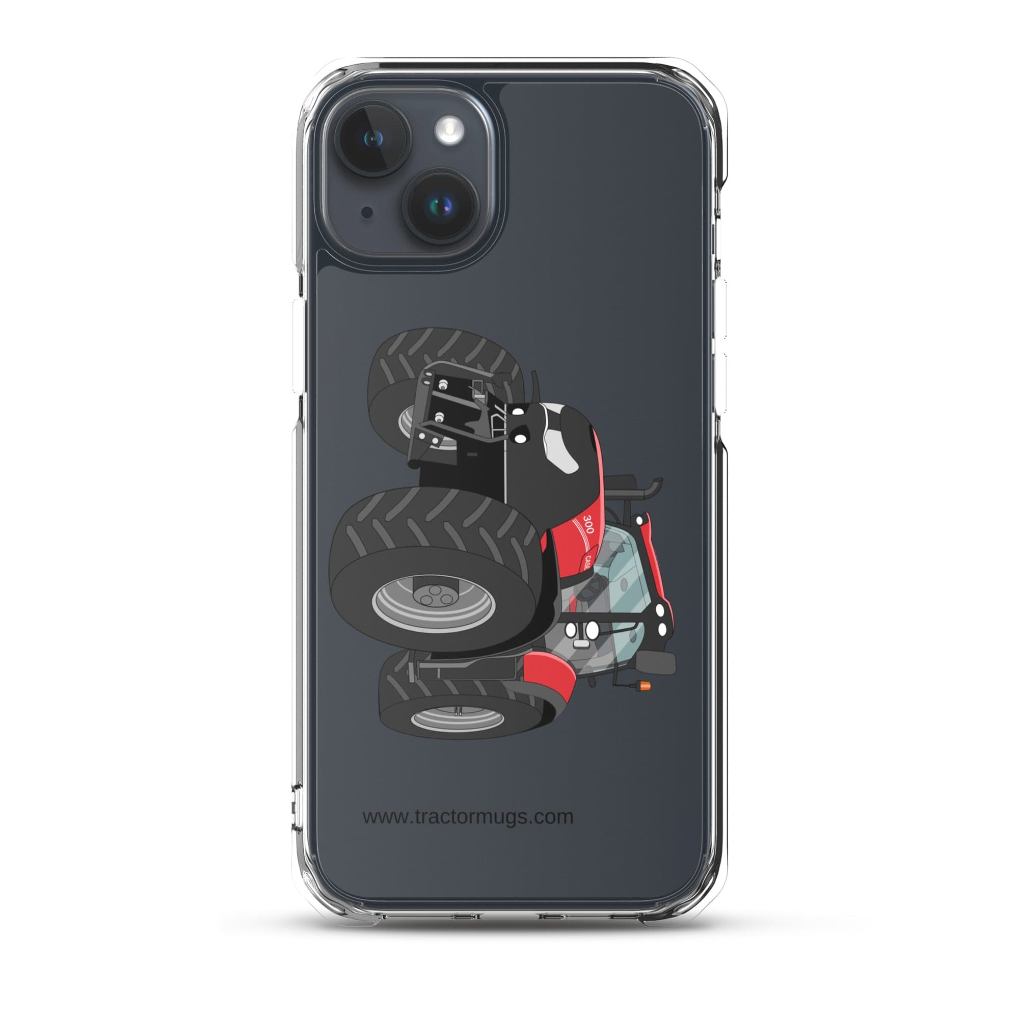 The Tractor Mugs Store iPhone 15 Plus Case IH Optum 300 CVX | Clear Case for iPhone® Quality Farmers Merch