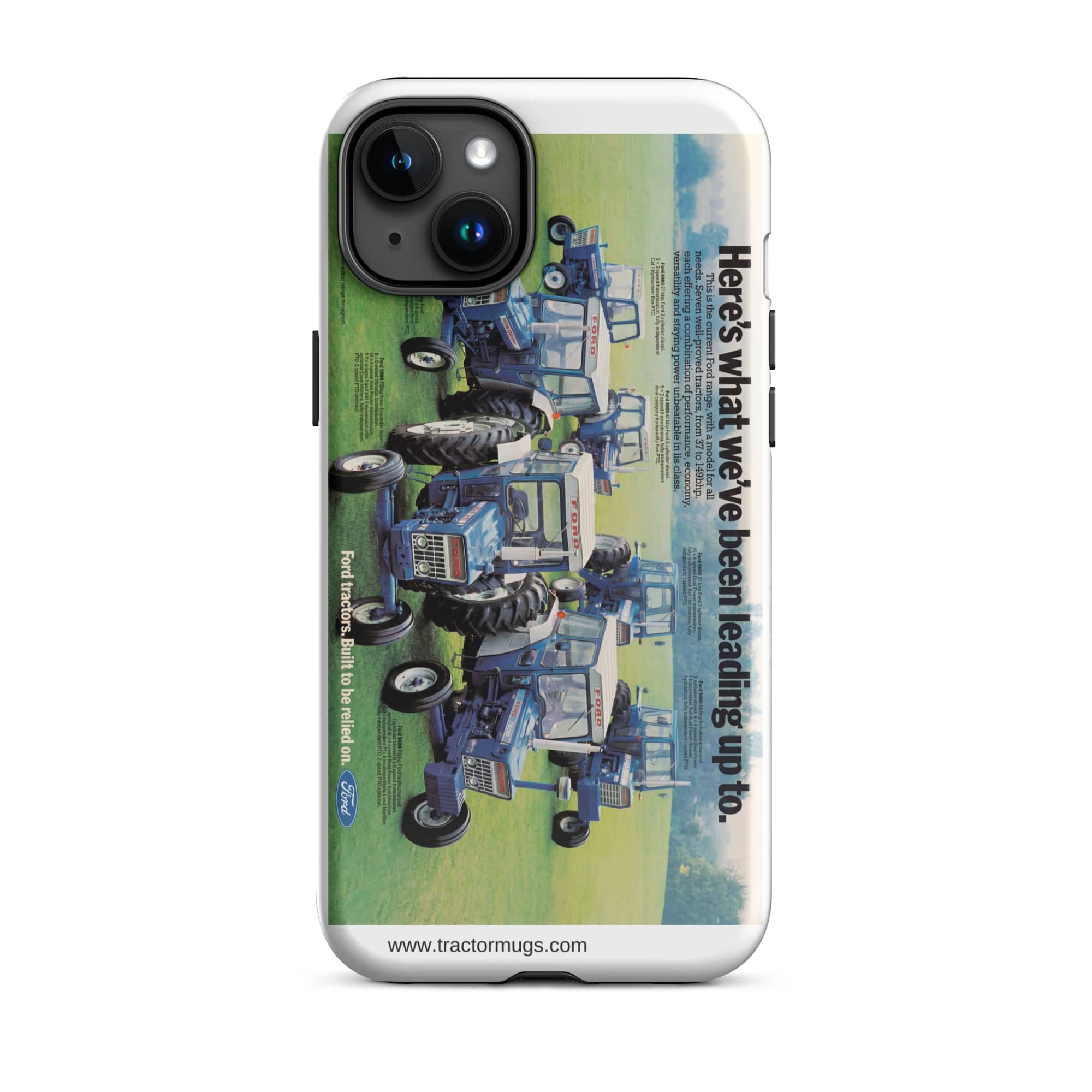 The Tractor Mugs Store iPhone 15 Plus Ford '000 Series Advert | Tough Case for iPhone® Quality Farmers Merch