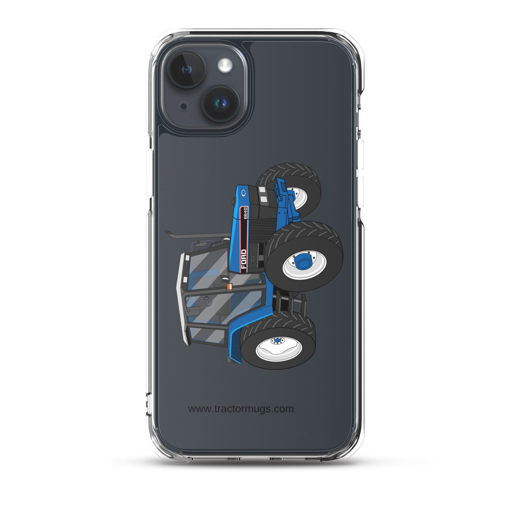 The Tractor Mugs Store iPhone 15 Plus Ford 6640 SE 4WD  | Clear Case for iPhone® Quality Farmers Merch