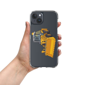 The Tractor Mugs Store iPhone 15 Plus JCB Grey Cab TURBO | Clear Case for iPhone® Quality Farmers Merch