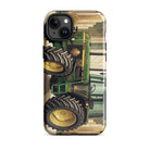 The Tractor Mugs Store iPhone 15 Plus John Deere 3350 | Art Deco Tough Case for iPhone® Quality Farmers Merch