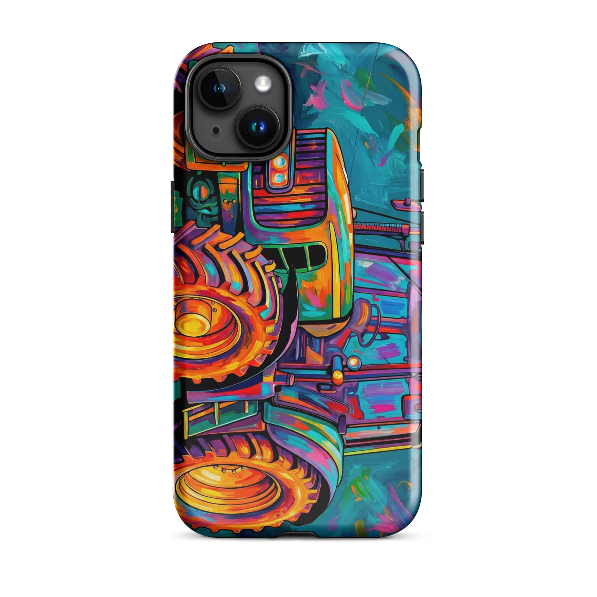 The Tractor Mugs Store iPhone 15 Plus John Deere 6930 | Splash Art Tough Case for iPhone® Quality Farmers Merch