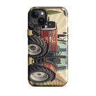 The Tractor Mugs Store iPhone 15 Plus Massey Ferguson 6180 | Art Deco Tough Case for iPhone® Quality Farmers Merch